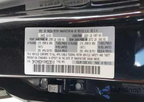 2024 Mazda Cx-30 2.5 S Premium Package z USA, uszkodzony, nr VIN 3MVDMBDM1RM623618